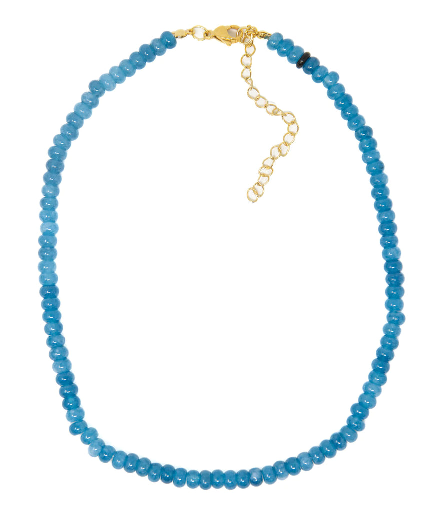 Blue Glass Stone Necklace