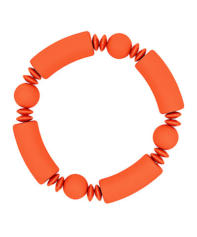 Orange Tube/Ball Bracelet