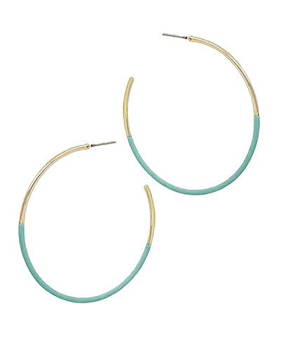 Blue Half Color Coated Hoops