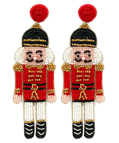 Beaded Nutcracker Earrings