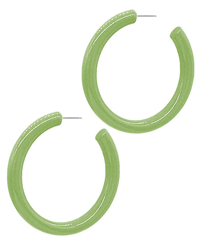 Olive Acrylic Hoops