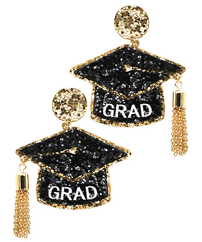 Glitter Grad Dangle Earrings