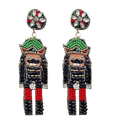 Black Nutcracker Earrings