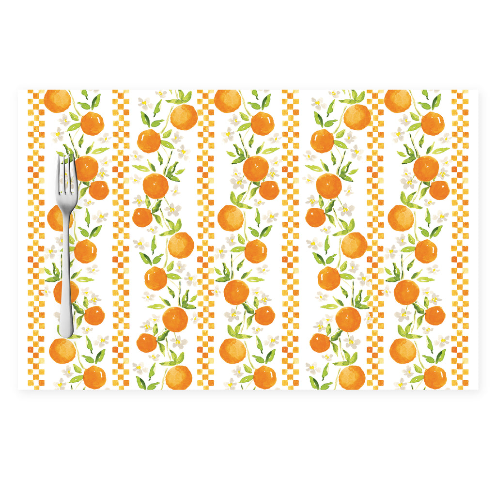 Orange Blossom Paper Placemats - Set of 24