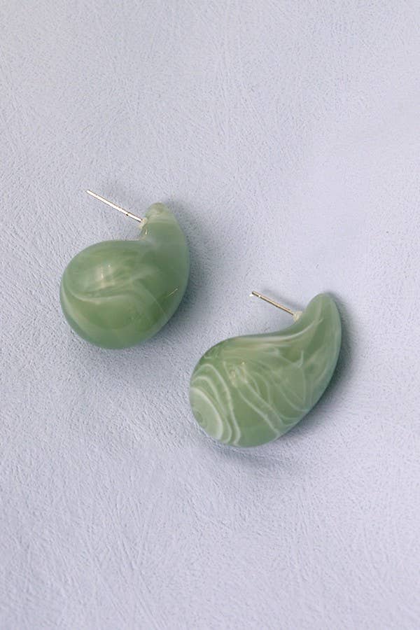 Jade Acetate Teardrop Earrings