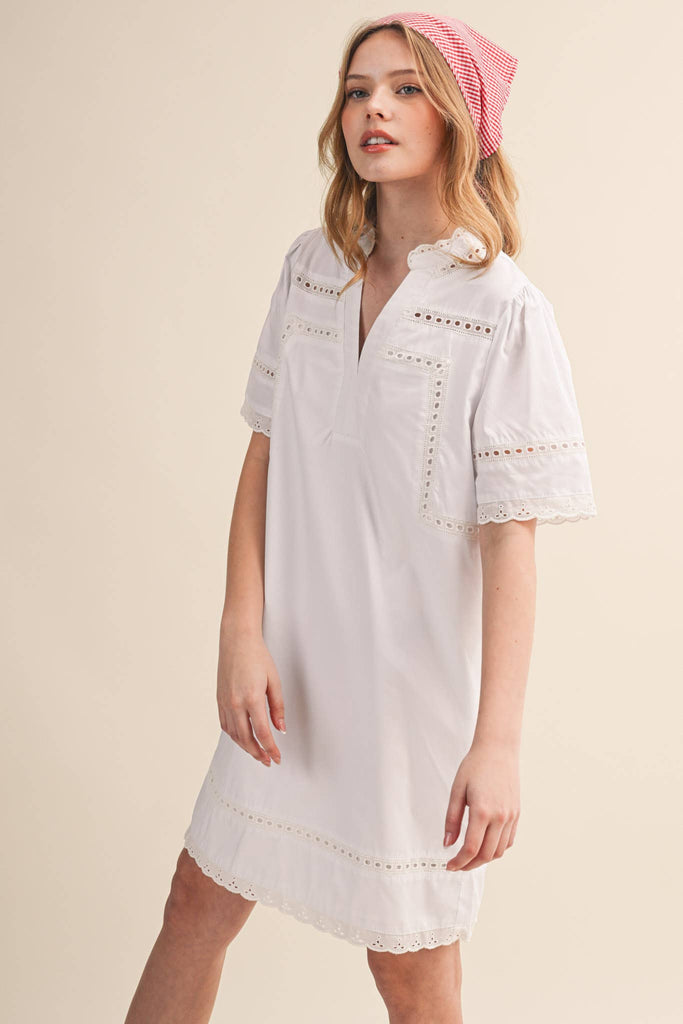 white lace tunic dress Trim complete with a button Trouser Inseam:W42 L28 Sage Homecoming Dresses Green Dept_Athletic Clothing